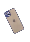 iPhone 13 Mini Kılıf Montreal Silikon Kapak - Lacivert
