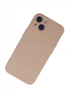 iPhone 13 Mini Kılıf Nano içi Kadife Silikon - Pudra