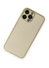 iPhone 13 Pro Kılıf Coco Deri Silikon Kapak - Gold