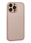 iPhone 13 Pro Kılıf Coco Deri Silikon Kapak - Pembe