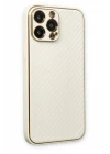 iPhone 13 Pro Kılıf Coco Karbon Silikon - Beyaz