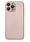 iPhone 13 Pro Kılıf Coco Karbon Silikon - Pembe