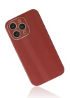 iPhone 13 Pro Kılıf Glass Kapak - Bordo
