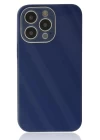 iPhone 13 Pro Kılıf Glass Kapak - Lacivert