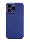 iPhone 13 Pro Kılıf Karbon PP Silikon - Mavi