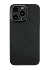 iPhone 13 Pro Kılıf Karbon PP Silikon - Siyah