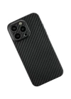 iPhone 13 Pro Kılıf Karbon PP Silikon - Siyah