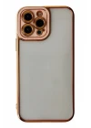 iPhone 13 Pro Kılıf Liva Lens Silikon - Rose