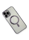 iPhone 13 Pro Kılıf Magneticsafe Lazer Silikon - Mor