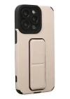 iPhone 13 Pro Kılıf Mega Standlı Silikon - Gold