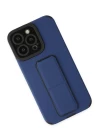iPhone 13 Pro Kılıf Mega Standlı Silikon - Mavi