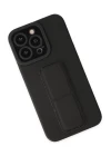 iPhone 13 Pro Kılıf Mega Standlı Silikon - Siyah