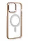 iPhone 13 Pro Kılıf Room Magneticsafe Silikon - Pudra