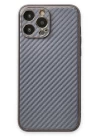 iPhone 13 Pro Max Kılıf Coco Karbon Silikon - Gri