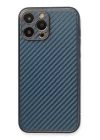 iPhone 13 Pro Max Kılıf Coco Karbon Silikon - Mavi