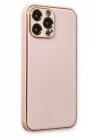 iPhone 13 Pro Max Kılıf Coco Karbon Silikon - Pembe