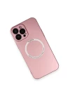 iPhone 13 Pro Max Kılıf Jack Magneticsafe Lens Silikon - Rose Gold