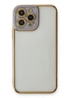 iPhone 13 Pro Max Kılıf Liva Lens Silikon - Lila
