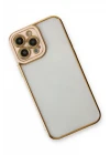 iPhone 13 Pro Max Kılıf Liva Lens Silikon - Pudra