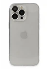 iPhone 13 Pro Max Kılıf Luko Lens Silikon - Gümüş