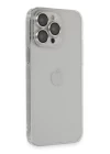 iPhone 13 Pro Max Kılıf Luko Lens Silikon - Gümüş