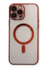 iPhone 13 Pro Max Kılıf Magneticsafe Lazer Silikon - Kırmızı