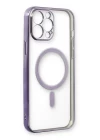 iPhone 13 Pro Max Kılıf Magneticsafe Lazer Silikon - Mor