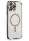 iPhone 13 Pro Max Kılıf Magneticsafe Lazer Silikon - Siyah