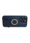 iPhone 13 Pro Max Kılıf Merkür Magneticsafe Standlı Kapak - Lacivert