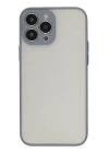 iPhone 13 Pro Max Kılıf Montreal Silikon Kapak - Gri