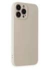 iPhone 13 Pro Max Kılıf Nano içi Kadife Silikon - Bej