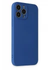 iPhone 13 Pro Max Kılıf Nano içi Kadife Silikon - Lacivert