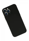 iPhone 13 Pro Max Kılıf Nano içi Kadife Silikon - Siyah