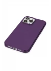 iPhone 13 Pro Max Kılıf Pc Sert Şeffaf Kapak - Mor