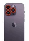 iPhone 13 Pro Max Neon Fosforlu Kamera Lens - Turuncu