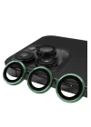 iPhone 13 Pro Max Raze Metal Kamera Lens - Yeşil