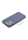 iPhone 13 Pro Max Renkli Kamera Lens Koruma Cam - Yeşil-Sarı