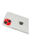 iPhone 13 Rainbow Kamera Lens Koruma Cam - Kırmızı