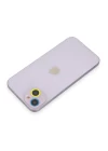 iPhone 13 Renkli Kamera Lens Koruma Cam - Sarı-Mavi
