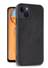 iPhone 14 Kılıf Aras Deri Kapak - Siyah