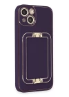 iPhone 14 Kılıf Coco Elit Kapak - Derin Mor