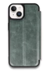 iPhone 14 Kılıf Flip Cover - Koyu Yeşil