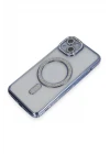 iPhone 14 Kılıf Joke Simli Magneticsafe Kılıf - Mavi