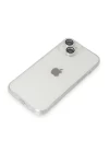 iPhone 14 Kılıf Luko Lens Silikon - Gümüş