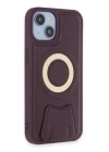 iPhone 14 Kılıf Merkür Magneticsafe Standlı Kapak - Derin Mor