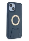 iPhone 14 Kılıf Merkür Magneticsafe Standlı Kapak - Lacivert