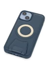iPhone 14 Kılıf Merkür Magneticsafe Standlı Kapak - Lacivert