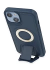 iPhone 14 Kılıf Merkür Magneticsafe Standlı Kapak - Lacivert