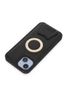 iPhone 14 Kılıf Merkür Magneticsafe Standlı Kapak - Siyah