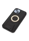 iPhone 14 Kılıf Merkür Magneticsafe Standlı Kapak - Siyah